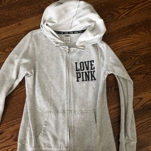 pink zip up jacket
